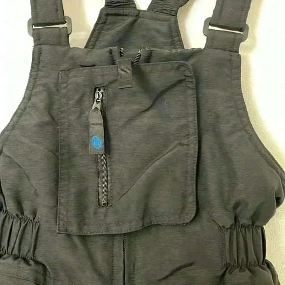 SLALOM Kids Size Large Insulated Black Winter Ski Snow Bib Pants Overalls - Picture 2 of 7